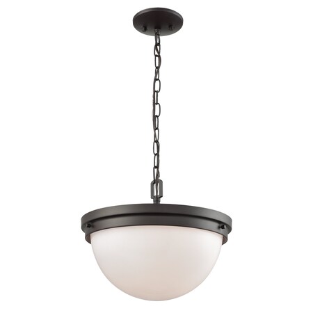 Thomas Beckett 14'' Wide 3Light Semi Flush Mount, Oil Rubbed Bronze CN120281